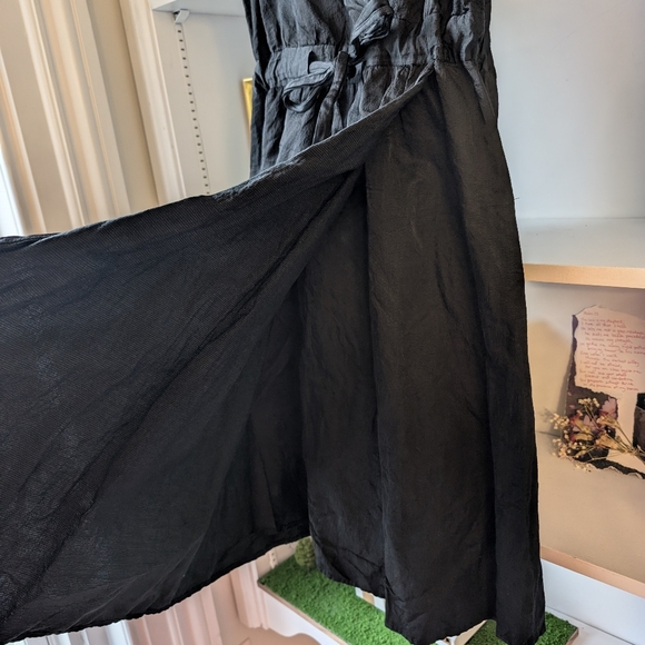 Eileen Fisher Women's Wrap Dress Midi Black Sz 4 Feminine Quiet Luxury Old Money - Picture 6 of 11